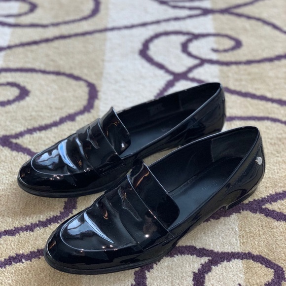 Calvin Klein Black Patent Leather Loafers - Picture 2 of 8